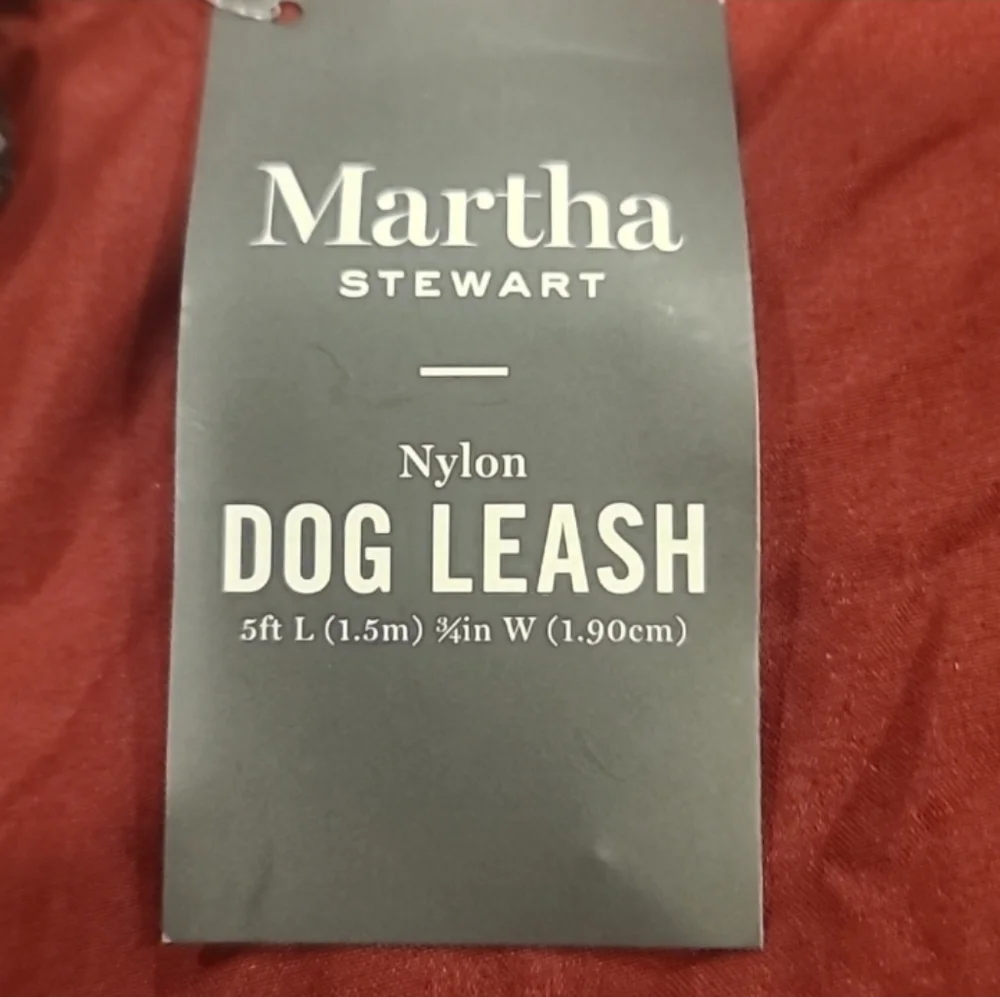 ❤️10/$10 New Martha Stewart Nylon Dog Leash in Black 5ft Animal Leash